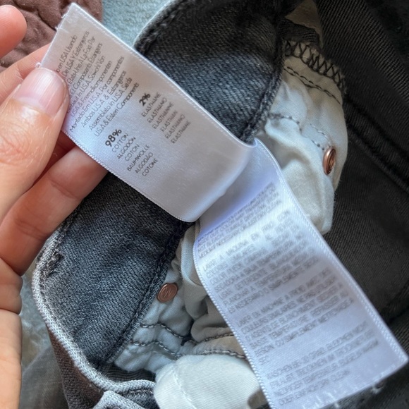 MOTHER The Insider Crop Fray In “To the Moon and Back” Gray Jeans Size 25 - Picture 14 of 16